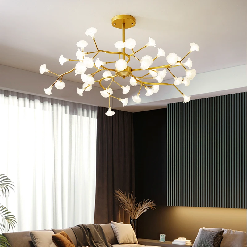 Modern Petal Led Pendant Lights Living Room Bedroom Kitchen Nordic Luxury Pendant Lamp Home Indoor Lighting Firefly Chandeliers