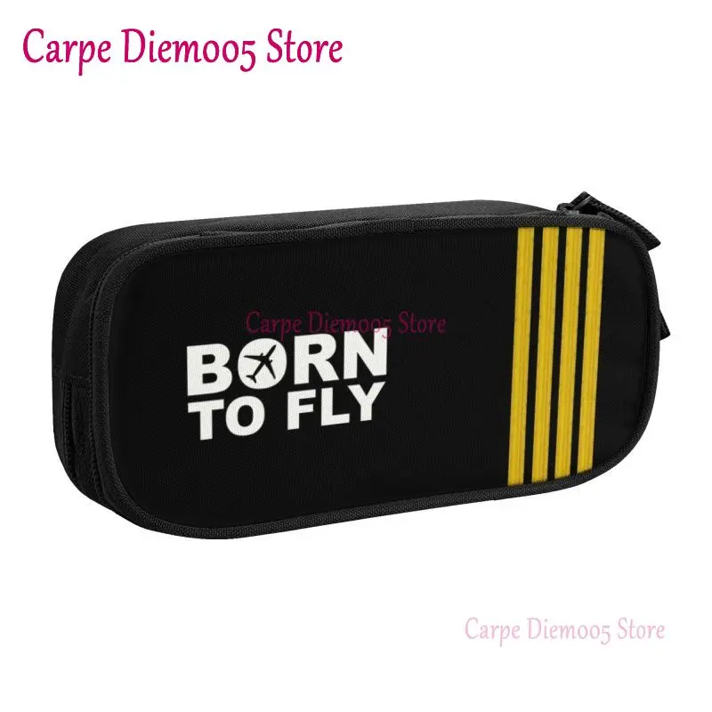 Aviator's Dream Large Capacity Pencil Case - Flight Simulator Design School Accessory
