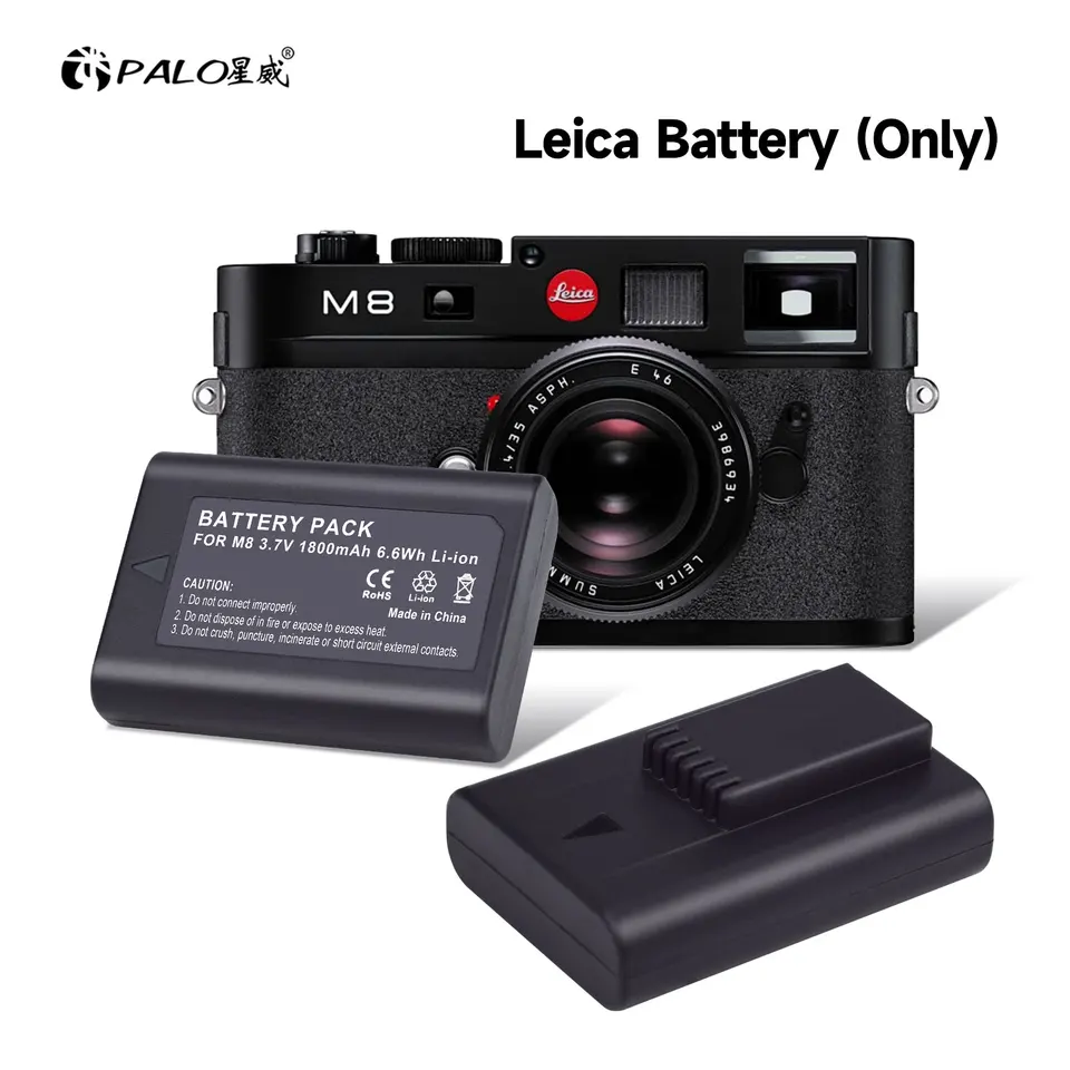 1800mAh Camera Battery for Leica M8 M8.2 M9 M9-P MM ME M-E BLI-312