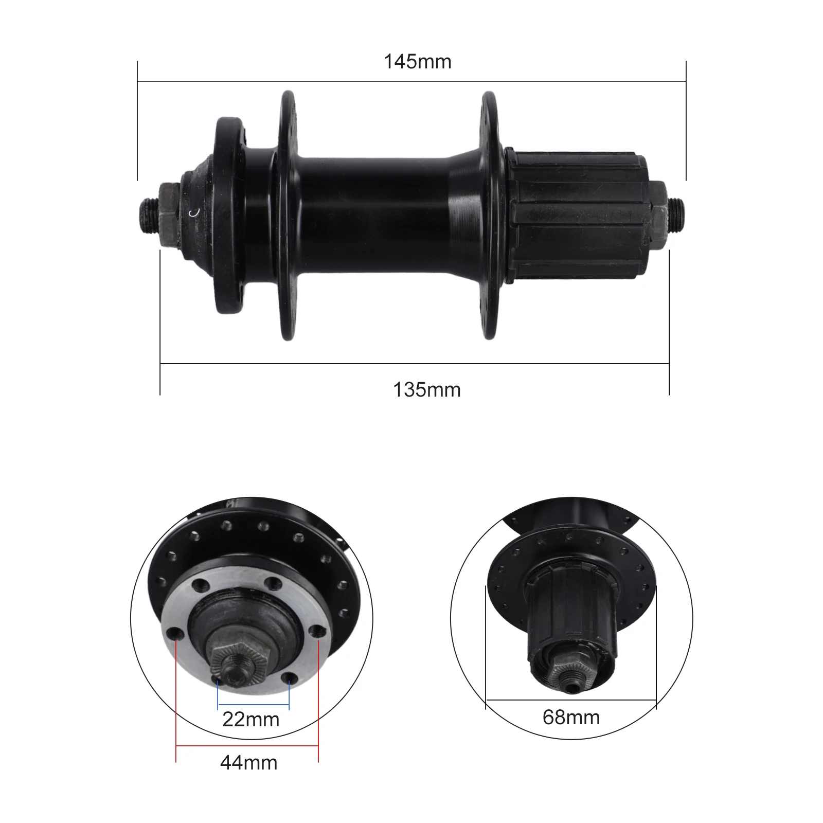 Mountain Bike Hub Cassette Disc Brake Hub 32/36 Hole Single Rear Set For 6/7/8/9/10 Speed Bicycle Components