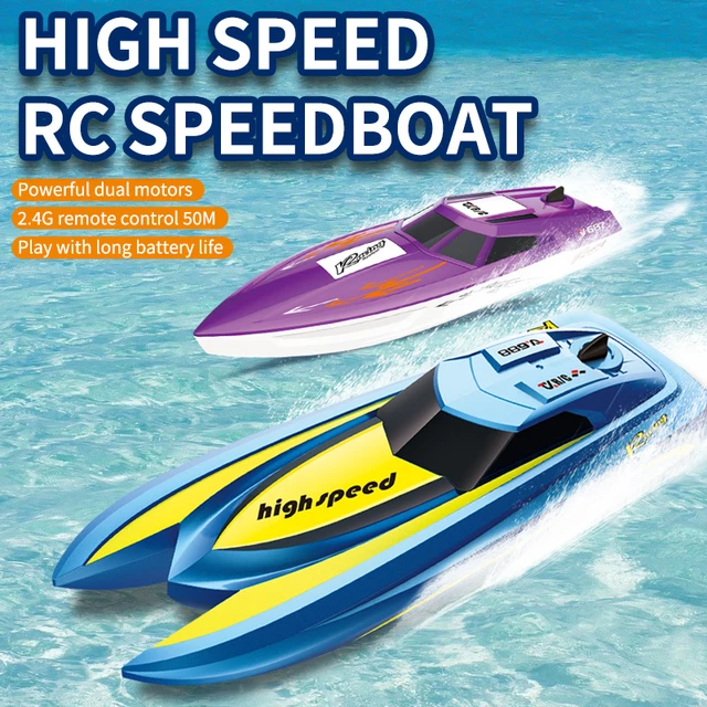 RC Boat New 2.4G Dual Rudder Motor Waterproof ABS High-speed Boat  Children's Summer Toys Gift for Boys Remote Control Ship - AliExpress