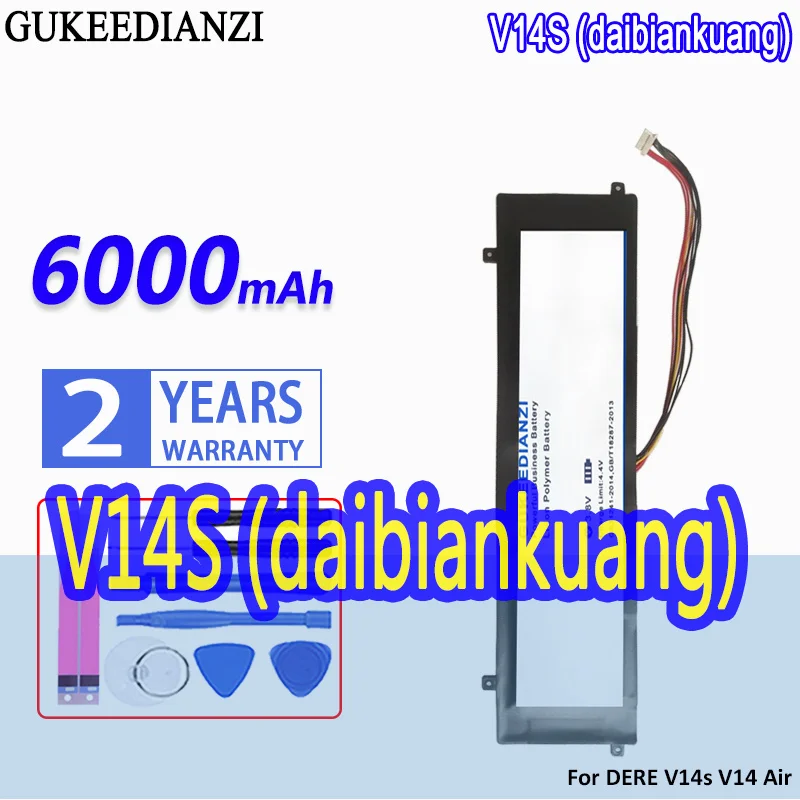 

Аккумулятор для ноутбука GUKEEDIANZI высокой емкости 6000 мАч для DERE V14s V14 Air Notebook 10 PIN 8 Wire Plug