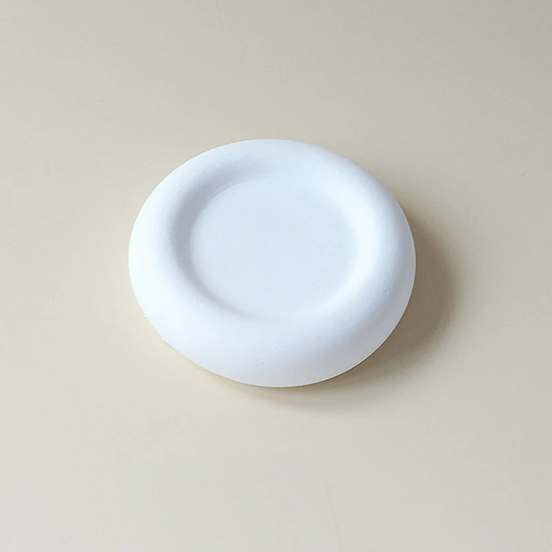 Thick Round Tray Clay Silicone Molds Handmade Jewelry Storage Display Gypsum Plaster Mould Candle Cup Holder Concrete Resin Mold