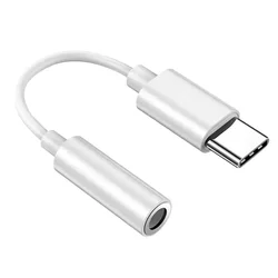 HiFi USB - C to 3.5mm Audio Adapter and Converter - 11cm (WHITE)