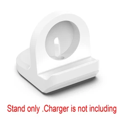 Universal Desktop Dock Charger Stand Holder with USB Charging Cable and Silicone Bracket for Pixel Watch 3 2 (White Stand Only)