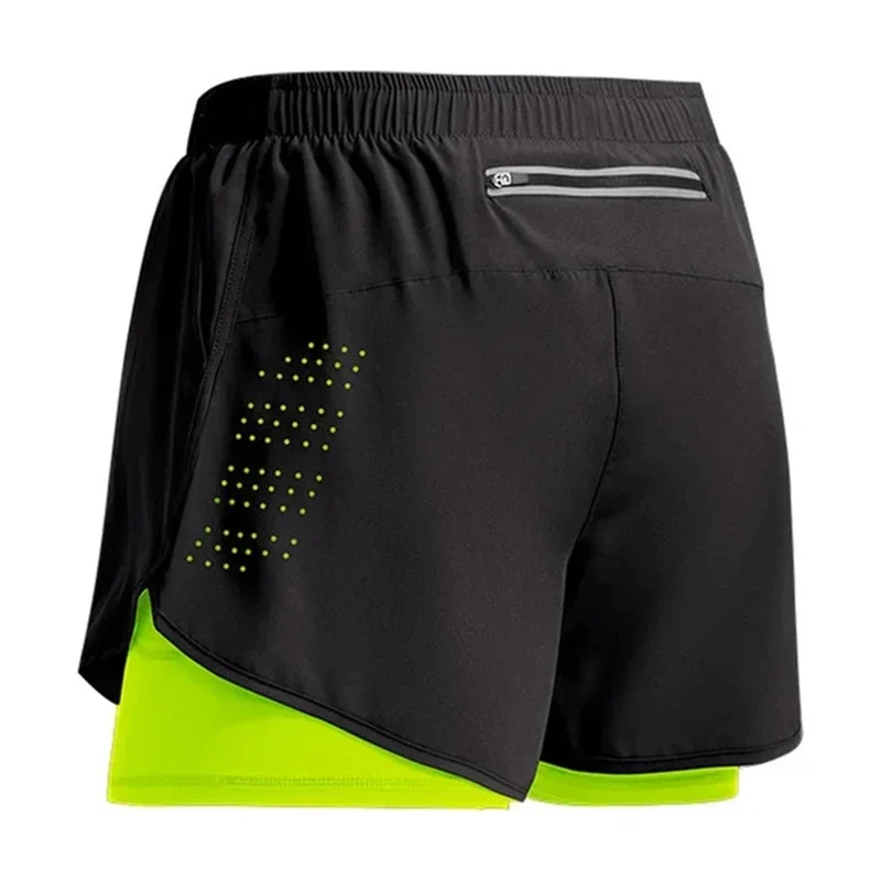 Double Layer Running Shorts with Ventilation Cutouts