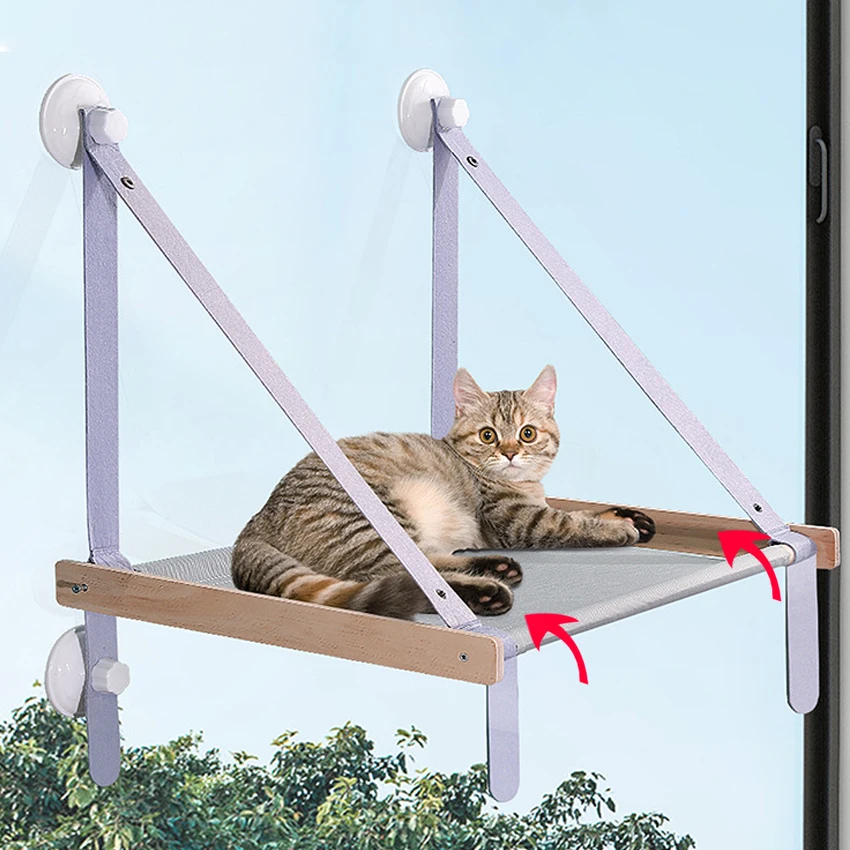 CatsHammockfoldableWindowHangingPetbedforcatKittenlimbing