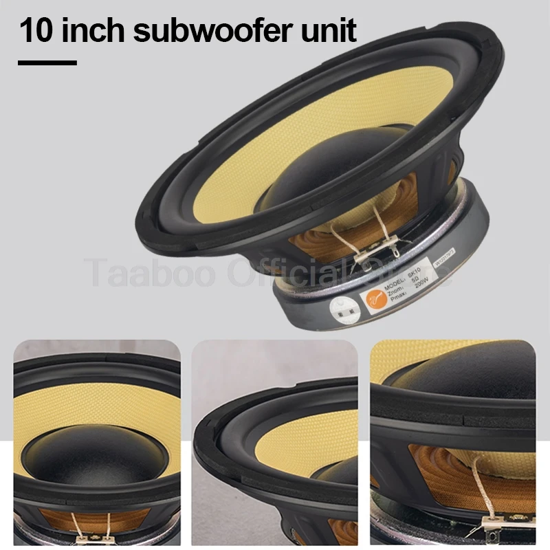 10 Inch High Power Bookshelf PassiveSpeaker High School Low Three-Way Front Speaker Fidelity Home Theater Audio Sound Box