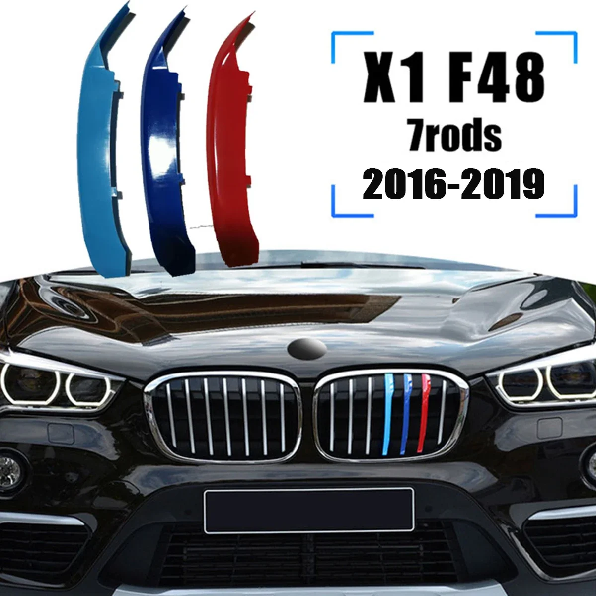 Bande Calandre BMW 1 Series OUSIKA - ABS Tricolore 3D - Pour E81/E82/E87/E88/F20/F21/F40 2004-2020