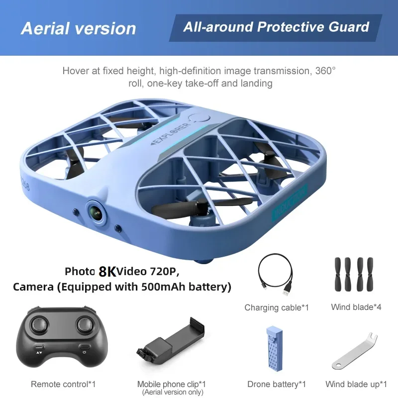 Drone avec caméra 4K/8K, télécommande 100m, batterie modulaire