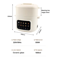 Marmite Électrique Multifonction : Cuiseur à Riz, Mijoteuse, Chauffe-Plats, Cuiseur à Nouilles Instantanées, Cuiseur à Pâtes, Cuiseur à Soupe, Cuiseur à Hotpot, Cuiseur à Œufs, Omelette, Poêle à Frire, Cuiseur Vapeur 6