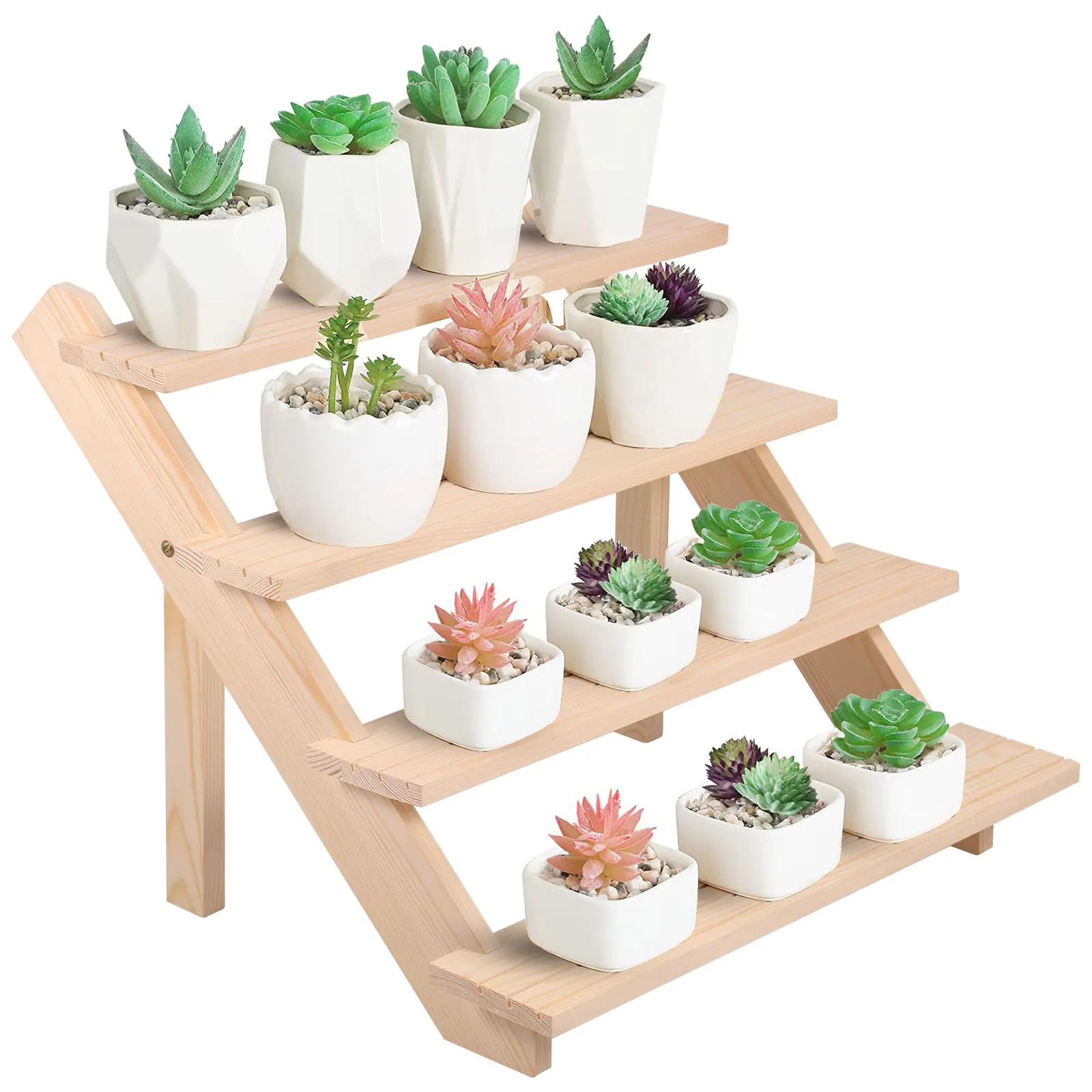 Wooden Display Stand Organizer Wood Riser Display Shelf for Wedding Party Dessert Cupcake Jewelry Collectibles Display Riser 5