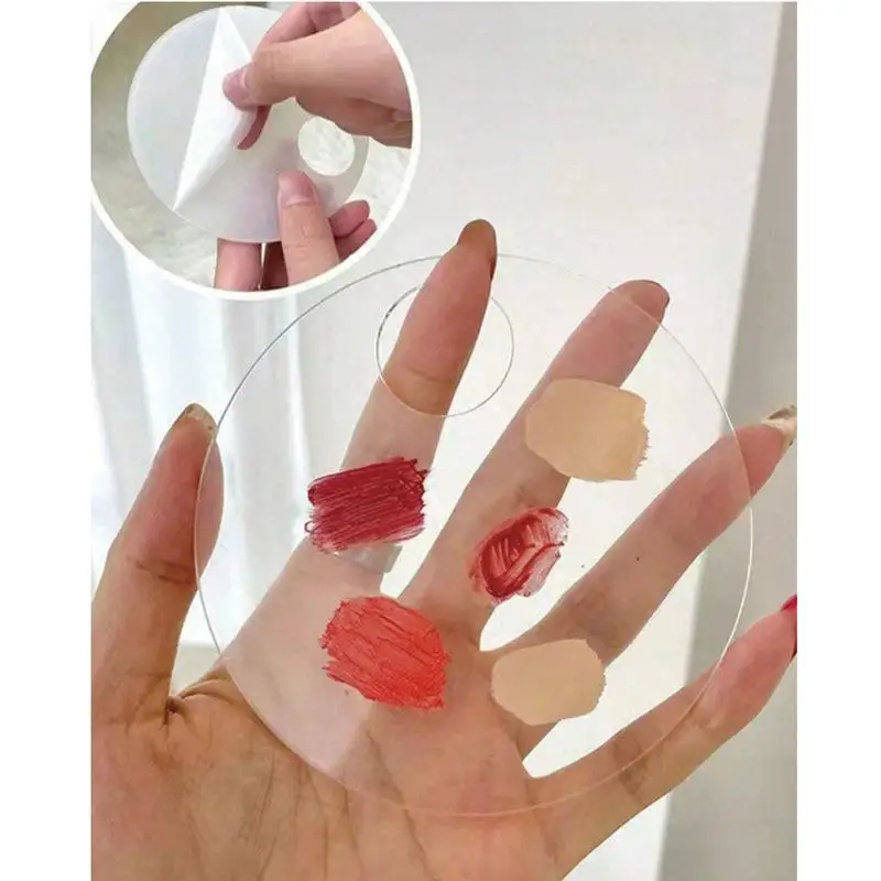 【2Pcs 투명 아크릴 메이크업 팔레트 리퀴드 파운데이션 믹싱 크림 수동 화장품 뷰티 메이크업 믹서 뷰티 도구】
