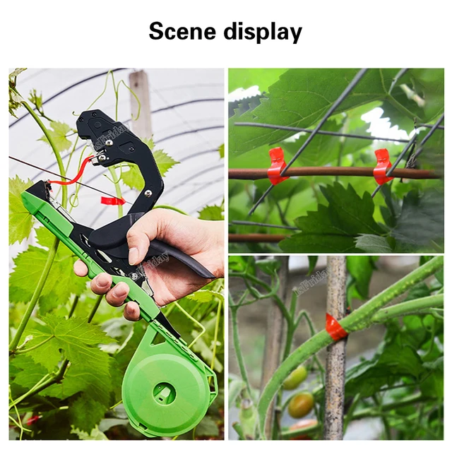 Új Növényi Ág Kézi Kötés Kötőgép Zöldségszár Heveder Metsző Szerszám Vegeta Tapetool Tapener Szalagok Otthoni Kerti - Image 2
