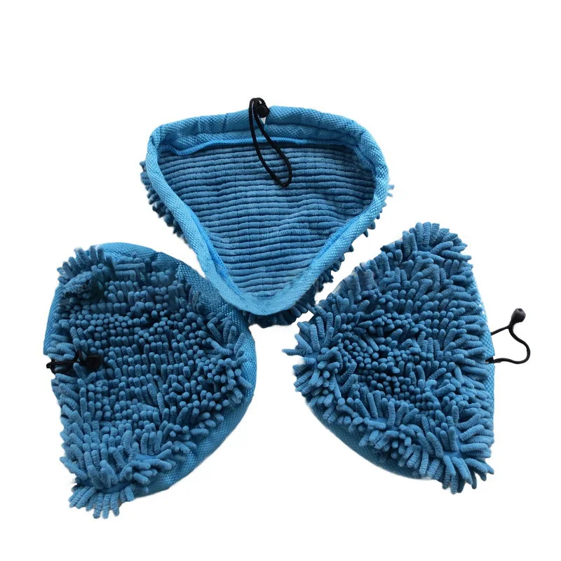 1/2 pezzi Mop tamponi di ricambio Mop a vapore cuscinetti in ciniglia testa di mocio per uso domestico tampone di stoffa lavabile forniture per la pulizia del pavimento