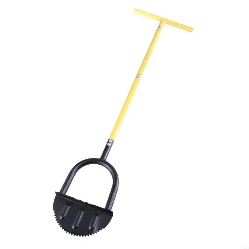E15A Manual Half Moon Lawns Grass Edge Shaper Tool With 30cm T Handle For Enhancing Leverage Transportation Easy Soil Cutting