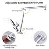 1set household Large panel Shower Top, Handheld Shower Head, Wall Mounted With Adjustable Extension Shower Arm 3