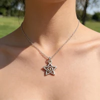 Collier pendentif étoile tourbillon en argent Y2K, adapté aux cadeaux de bijoux esthétiques pour femmes 6