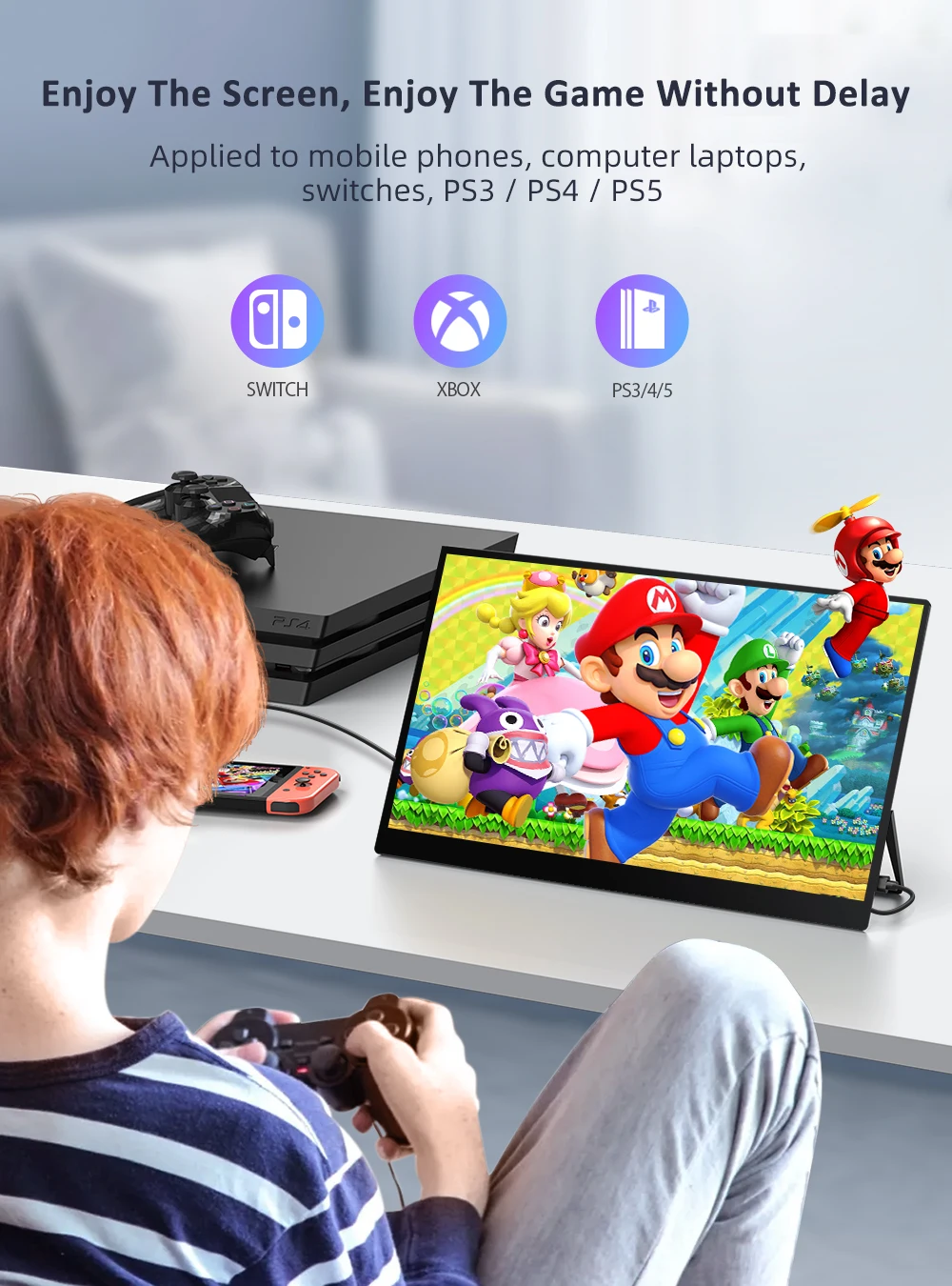 UPERFECT 17.3 ġ FHD ޴  ġ ũ, ͸ CŸ USB HDMI ȣȯ ̹ ÷, Ʈ PC Xbox ġ