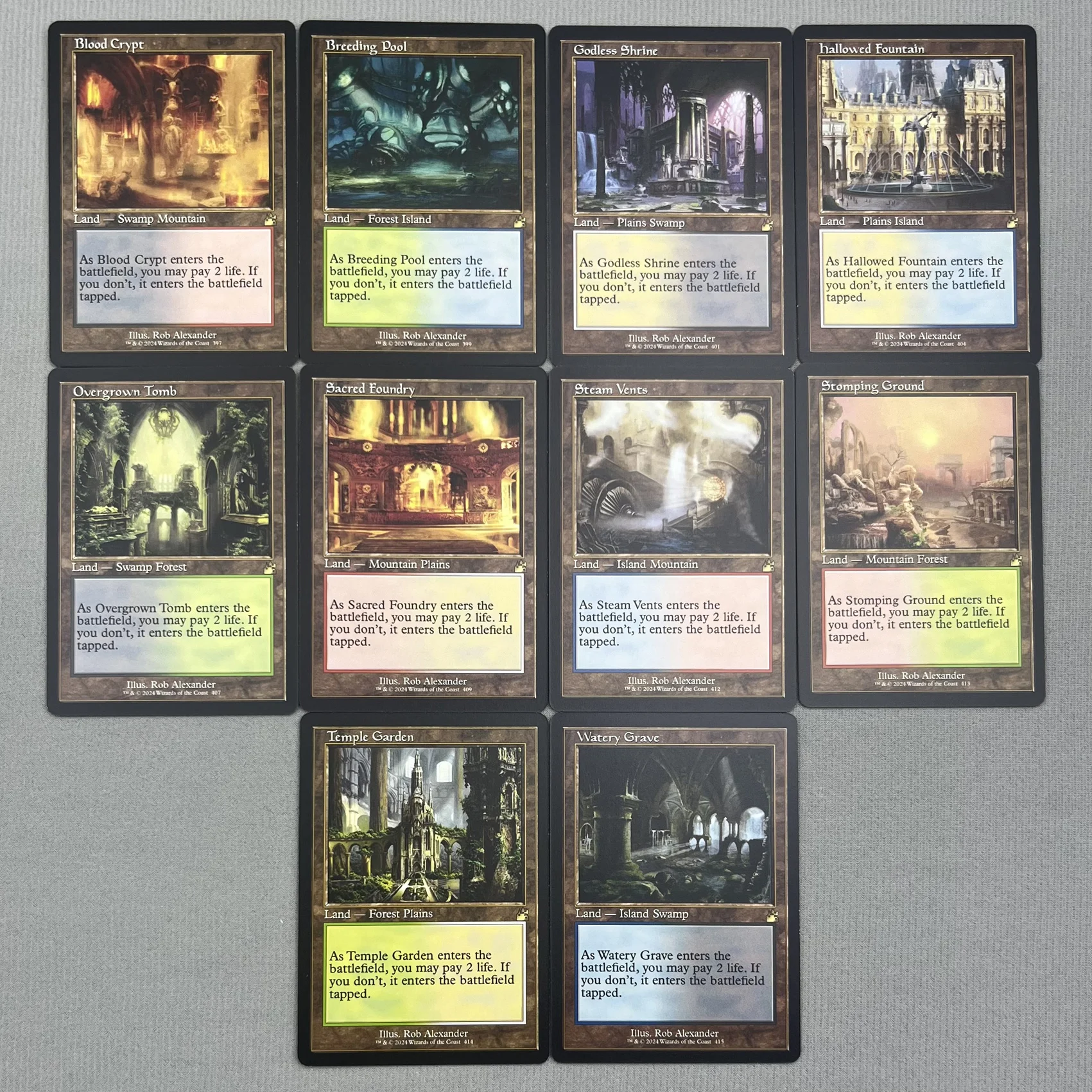RVR HOLO3-02 TCG Cards for Home Play magical Proxy shock land RVRCrypt the Pool Godless Shrine Hallowed Fountain gather Game Cards Collectible Cards Anime Trading Cards