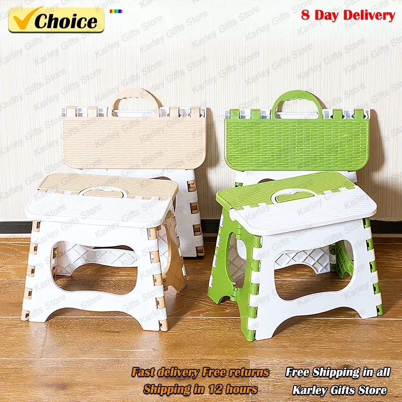 Karley Gifts Plastic Folding Stool Portable Outdoor Stool Household Matzah Children Study Small Train Small Bench Gifts folding stool
