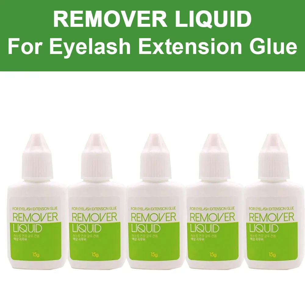 5pcs Liquid Remover for Eyelash Extensions Glue Original Korea False Lash Removal Liquid Beauty Health Makeup Tools 15g 5pcs liquid remover for eyelash extensions glue original korea false lash removal liquid beauty health makeup tools 15g