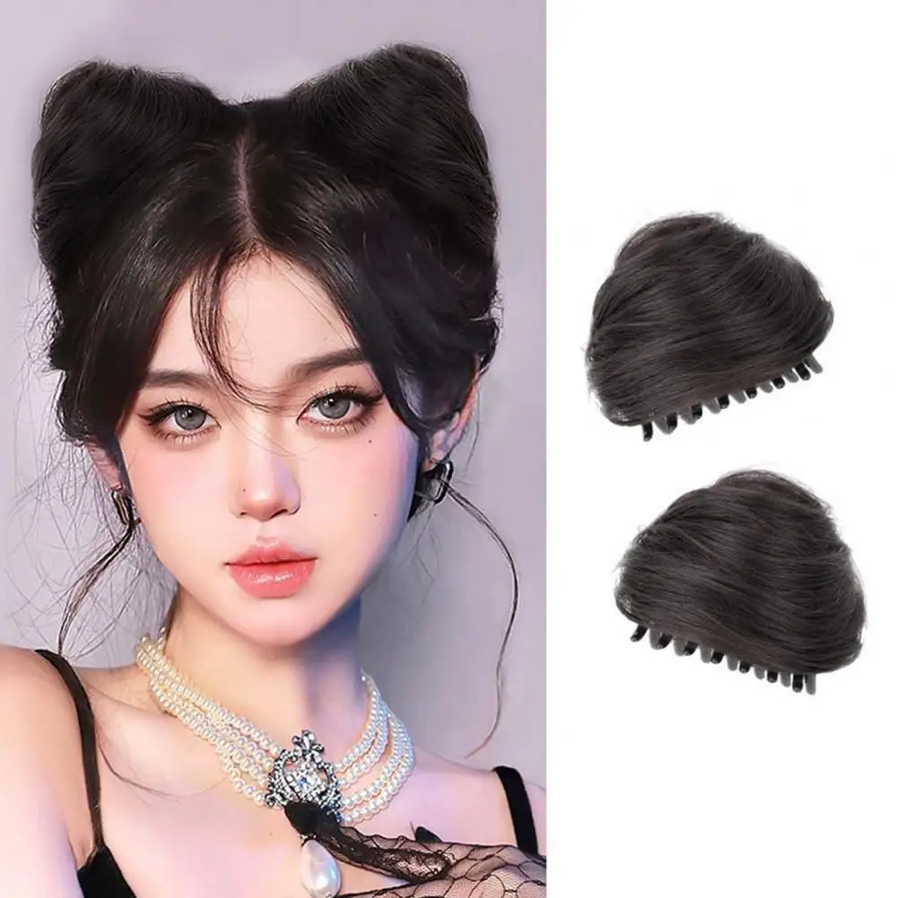 HeadWigMiniBunHairPiecesEasytoPutonHairBunExtensions