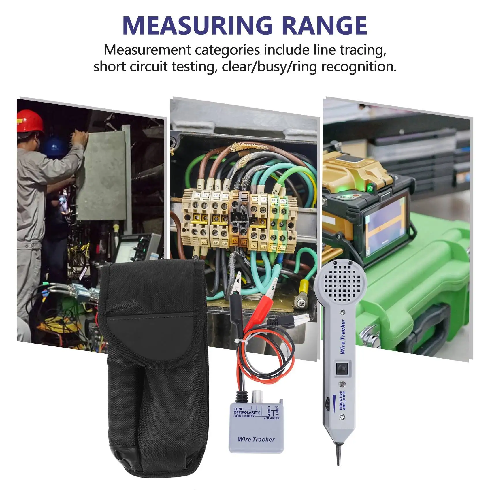 Wire Tracer Circuit Tester 200EP High Accuracy Cable Tone Generator Inductive Amplifier and Probe Kit with Adjustable 4