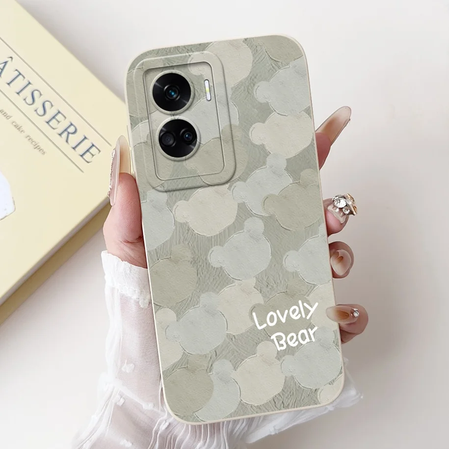 Shockproof Soft Liquid Silicone Phone Case with Popular Flower Design