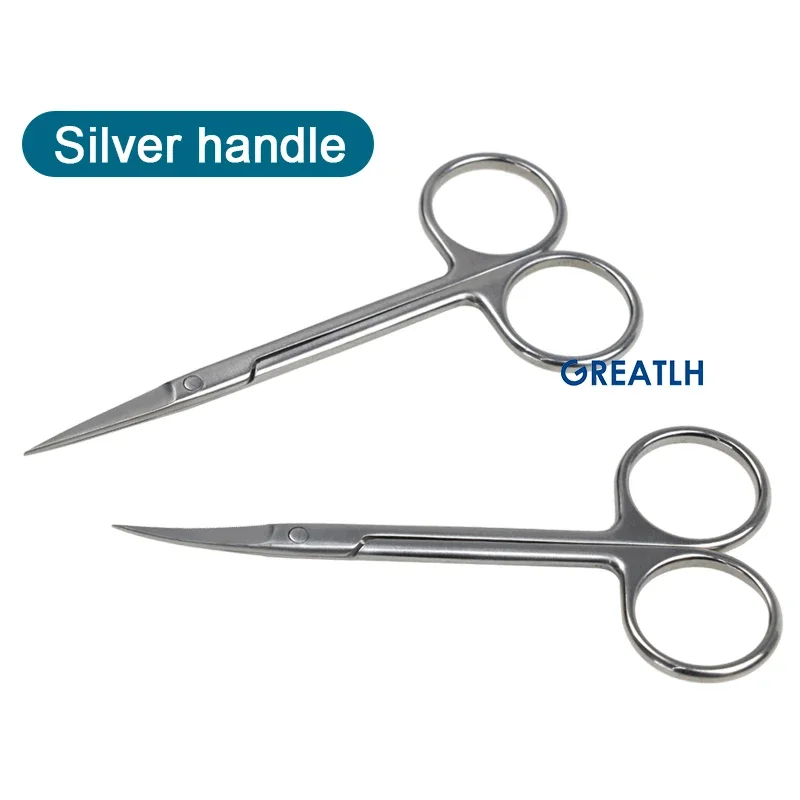 Ophthalmic Microsurgical Scissors Ophthalmic Surgical Instruments Curved Straight Head Serrated Scissors Eye Surgical Tool Ophthalmic Instrument