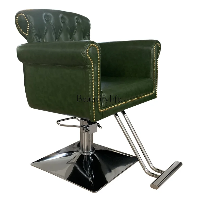 Barber shop chair, green hair salon chair for hair cutting AliExpress