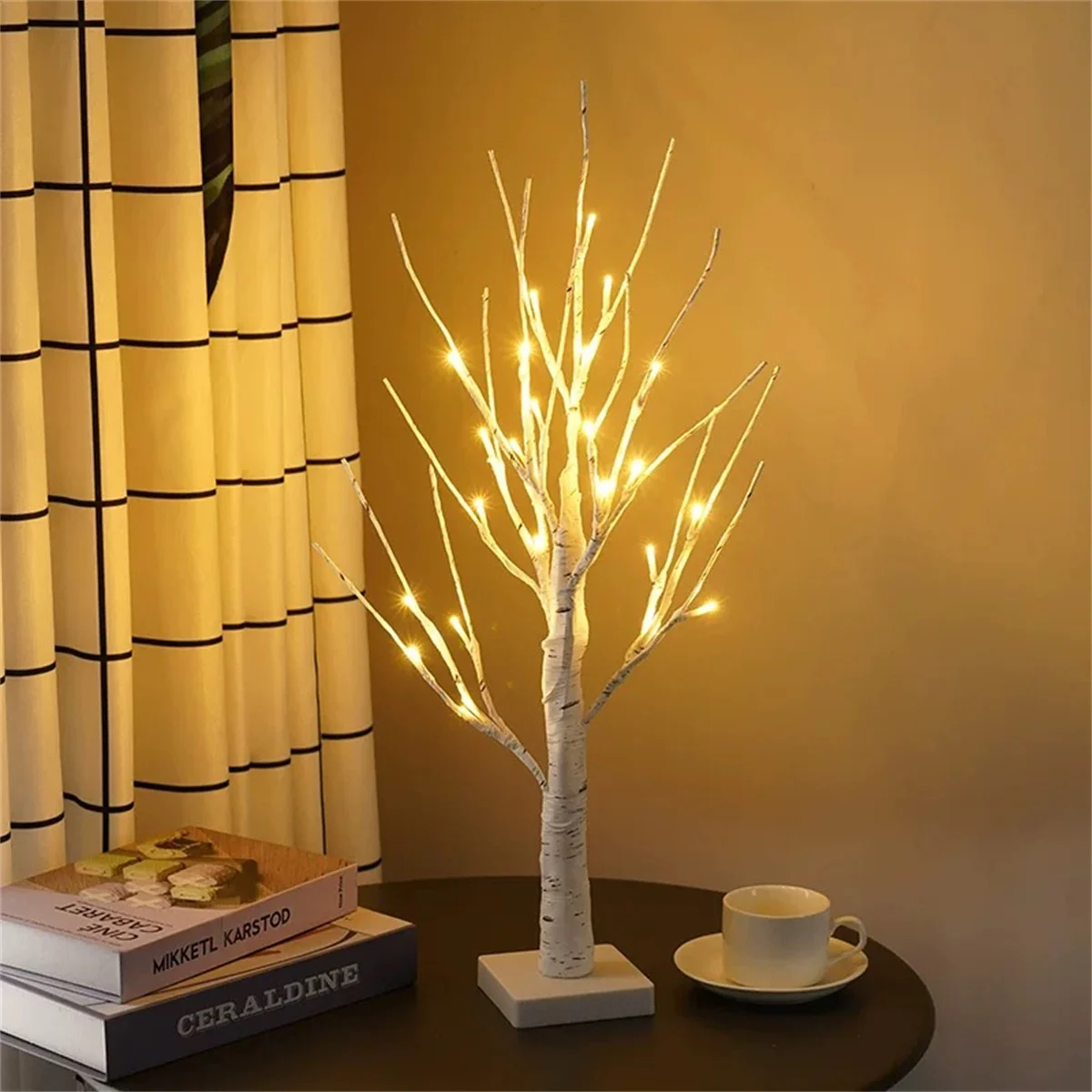 LED simulation birch tree bedroom, living room, party decoration, battery, USB dual-use, warm and romantic atmosphere· 5
