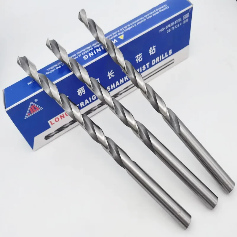 0.5-16mm HSS M2 Hardened Lengthen Drill Bit 60-500mm Extra-long High Speed Steel Straight Shank Twist Drill For Steel Metal Wood