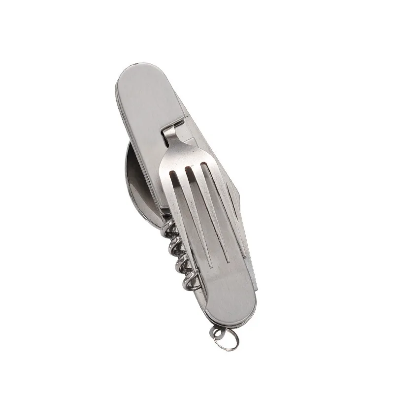 Cutlery Set Mini Folding Detachable Combination Outdoor Hiking Travel Multi-open Aluminum Handle Swiss Knife Gift Fruit Knife