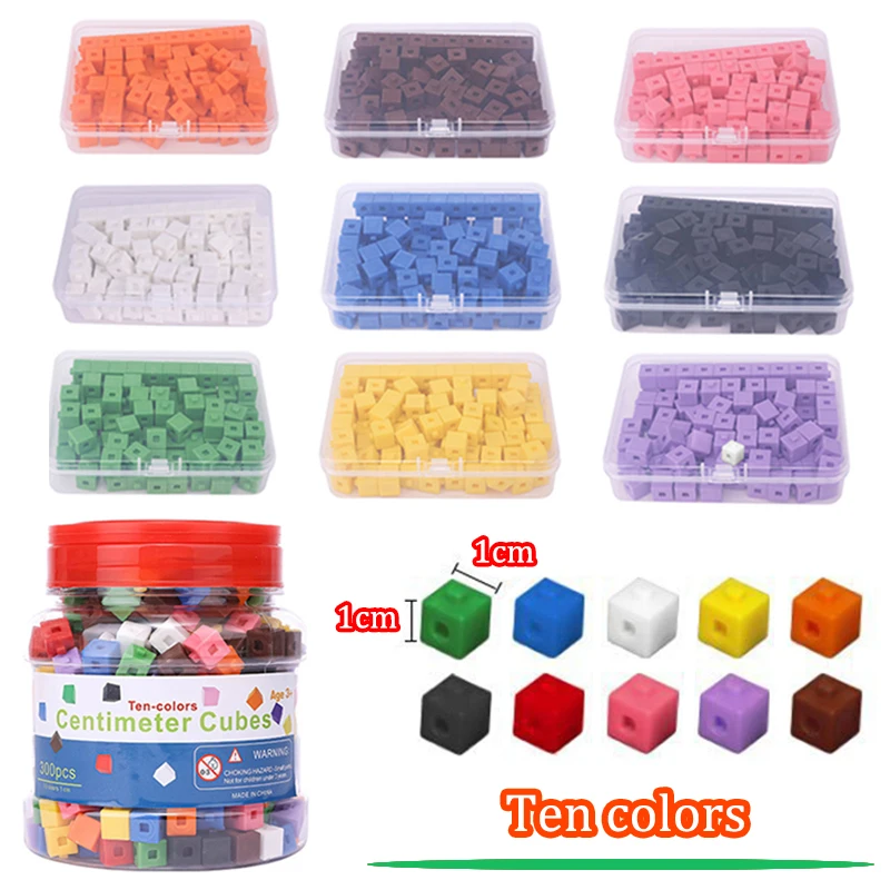 1cm Linking Cubes Math Learning Toys Kids Montessori Decimal