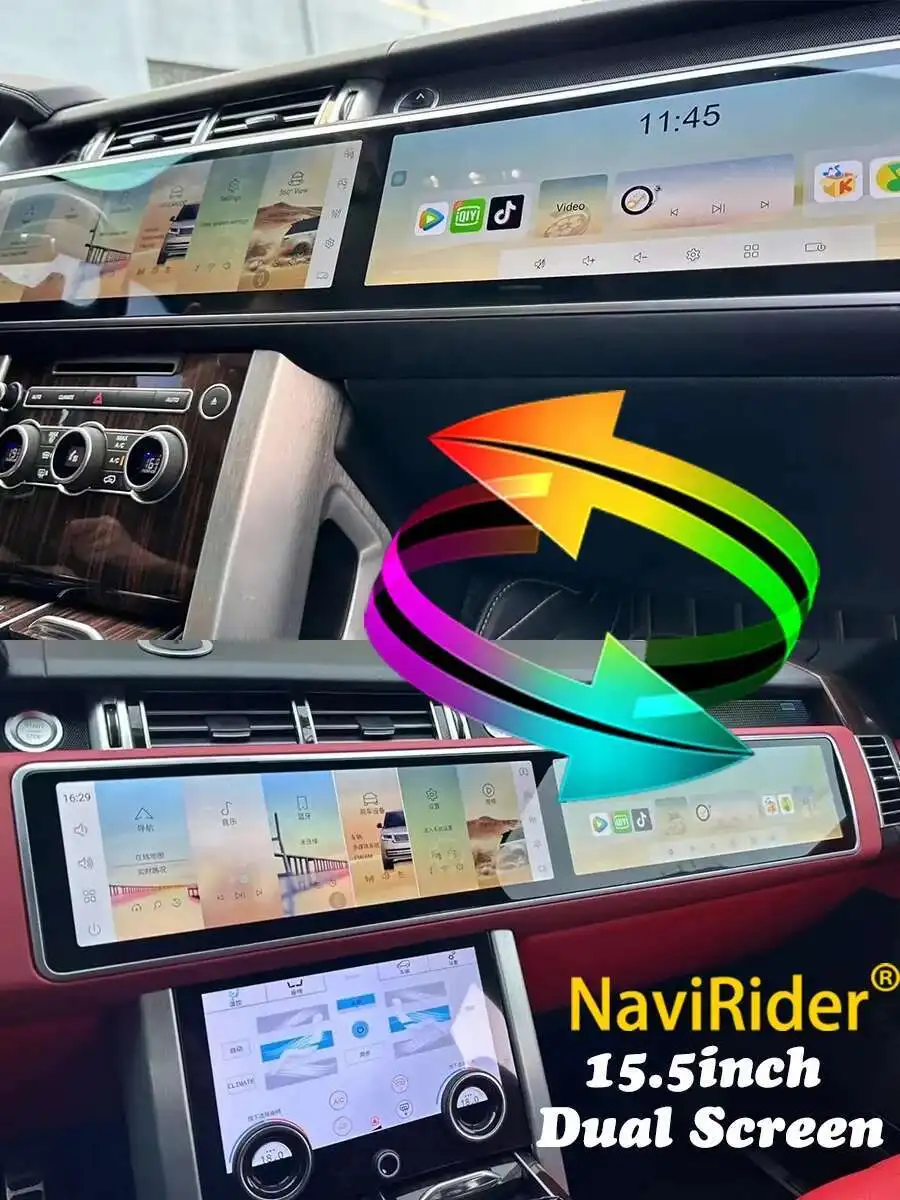 15.5+15.5inch dual screen Car Android Carplay For Land Rover Range Rover Sport L