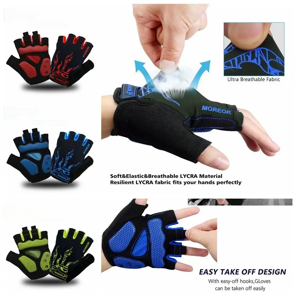 

Нескользящие велосипедные перчатки, дышащие нескользящие перчатки для горного велосипеда, гелевые перчатки 5 мм, перчатки унисекс на полпальца для рыбалки