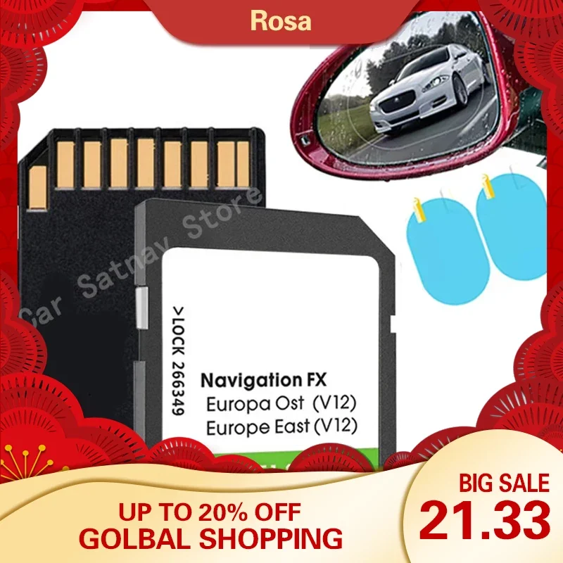 8Gb Sd Map Navigation Per Vw Rns 310 V12 East Europe Fx Ost Sat Nav Accessori Gps Road Card