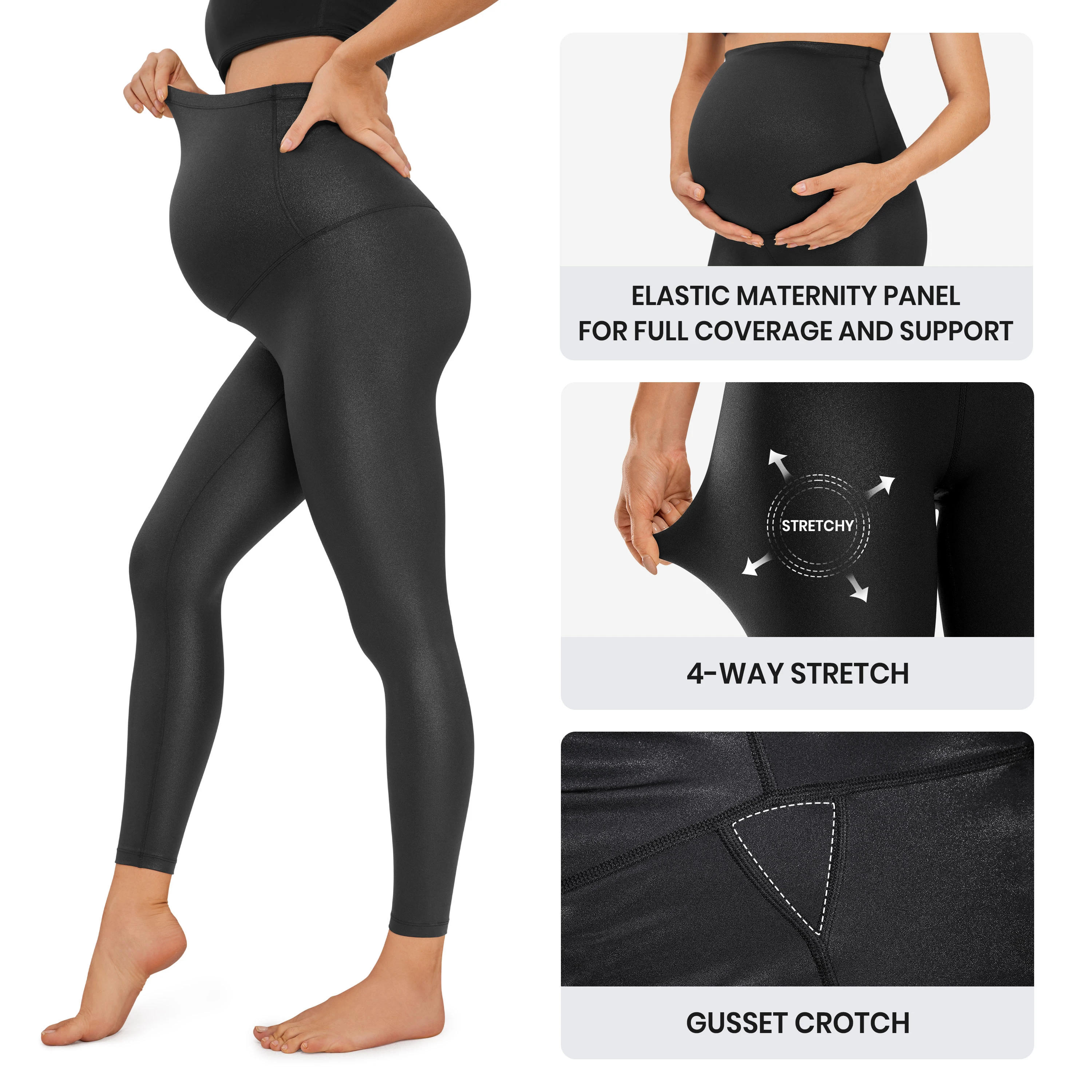 Women's Maternity Leggings 25" Butterluxe Over The Belly Buttery Soft Workout Activewear Yoga Pregnancy Pants Sport