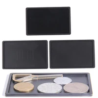 1Pcs Mini Slim Aluminum Metal Case Coin Tray For Card Holde Wallet Case Purse Card Holder Key Desk Tray 2