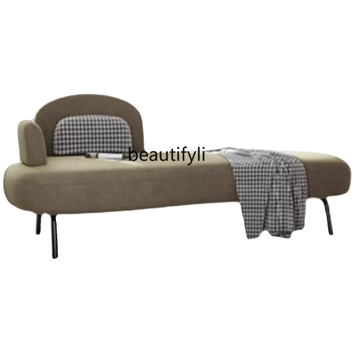

Nordic Simple Light Luxury Chaise Bed Small Apartment Living Room Recliner Bedroom Bed End Stool Balcony Beauty Bed furniture