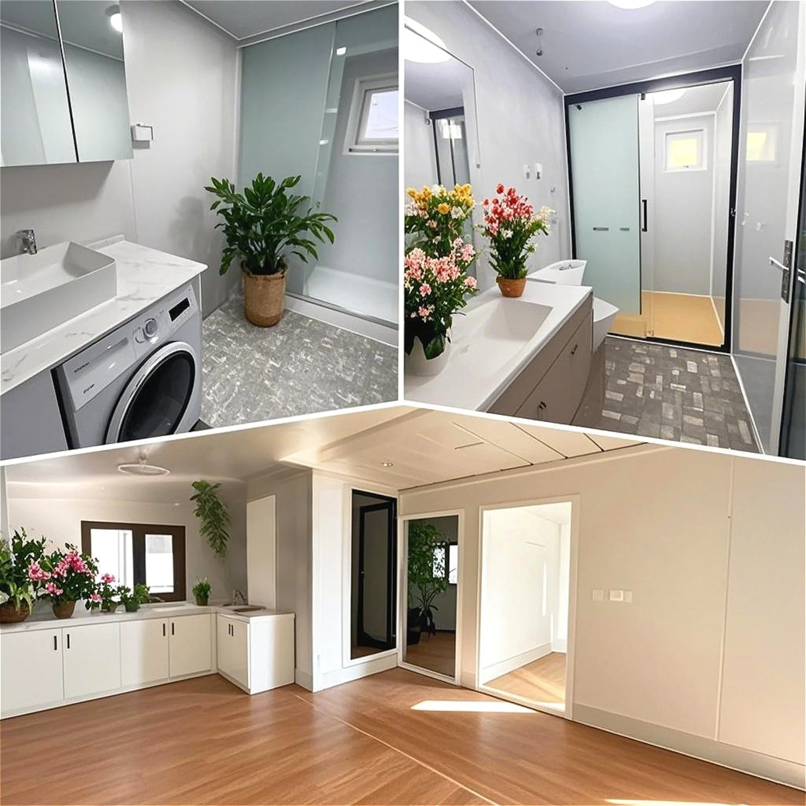 40FT Prefabricated Container Home 2-5 Bedroom Modular Prefab Tiny Home Folding Expandable Container House with Bathroom Kitchen - Image 5