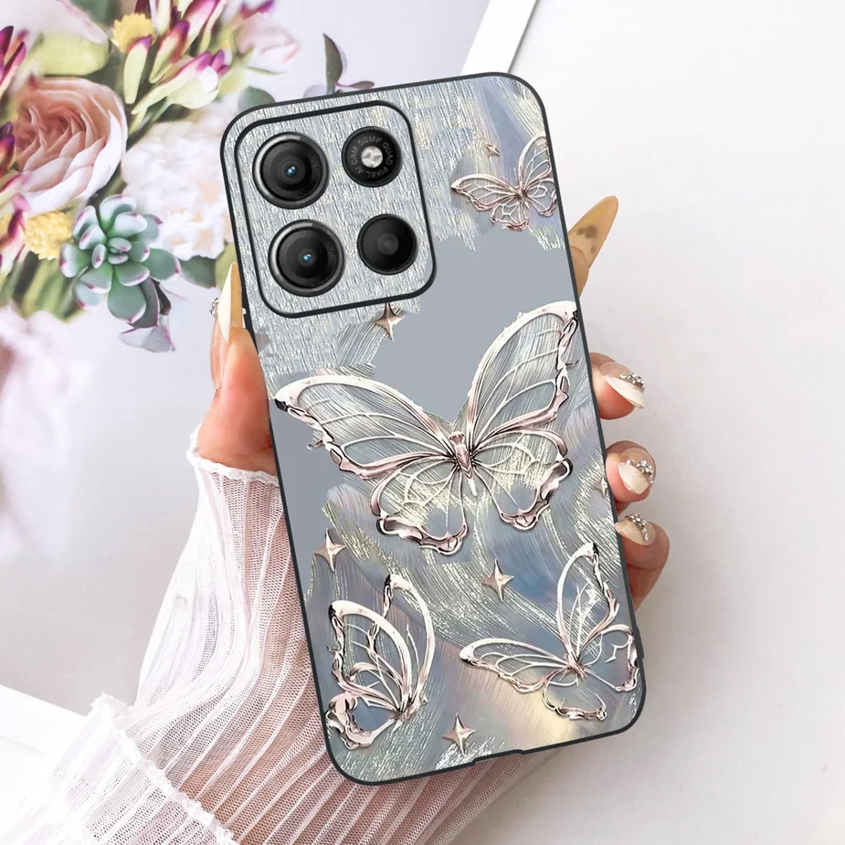 Butterfly Painted Soft Silicone Case - Enhanced Protection for Motorola Moto G Series