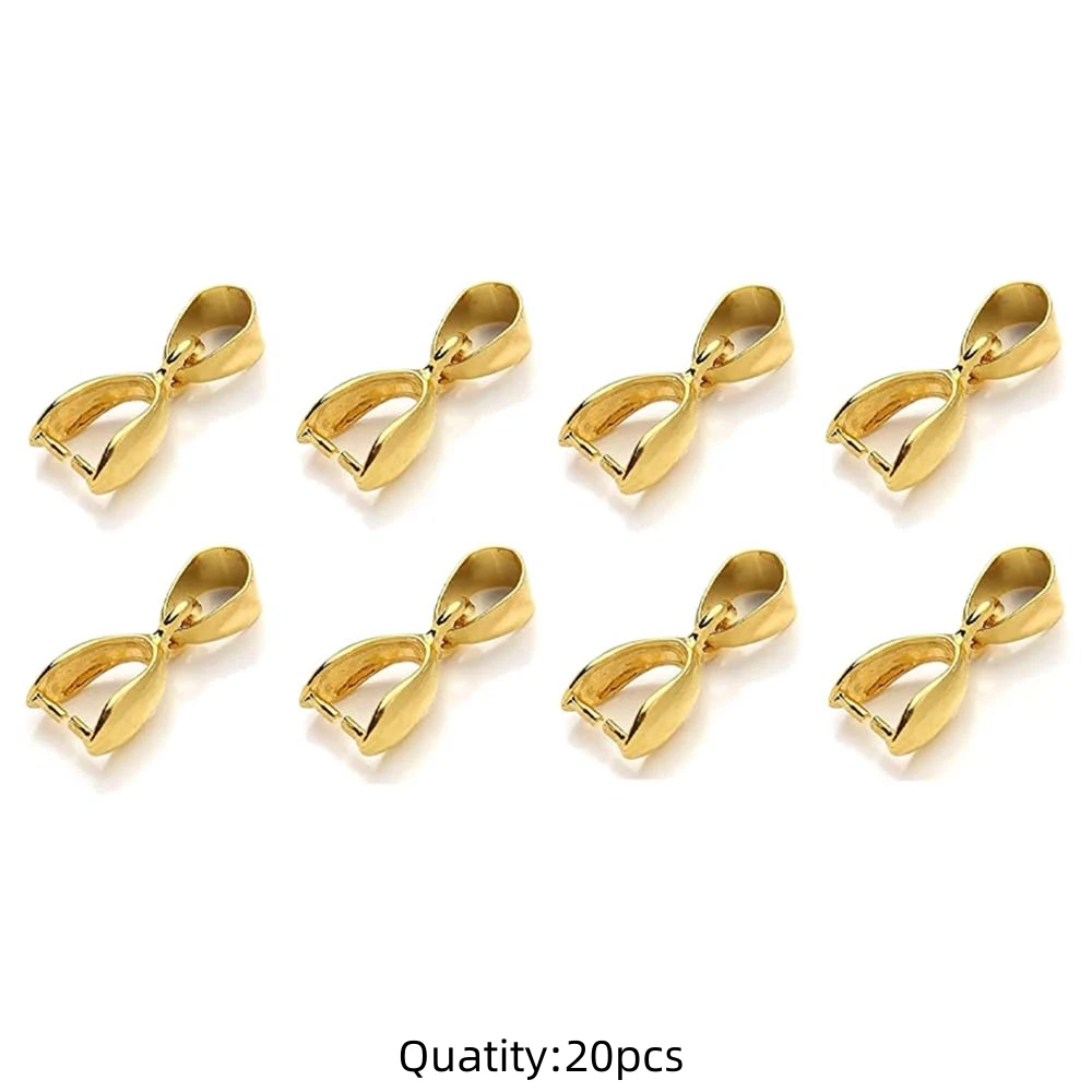 Stainless Steel Pendant Pinch Clip Bail Clasp Closure