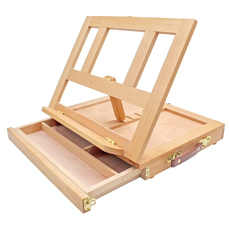 

Tabletop Easel Art Easel Desktop Easel for Painting, Foldable Wooden Sketchbox Easel with Drawer for Student Artist Beginner