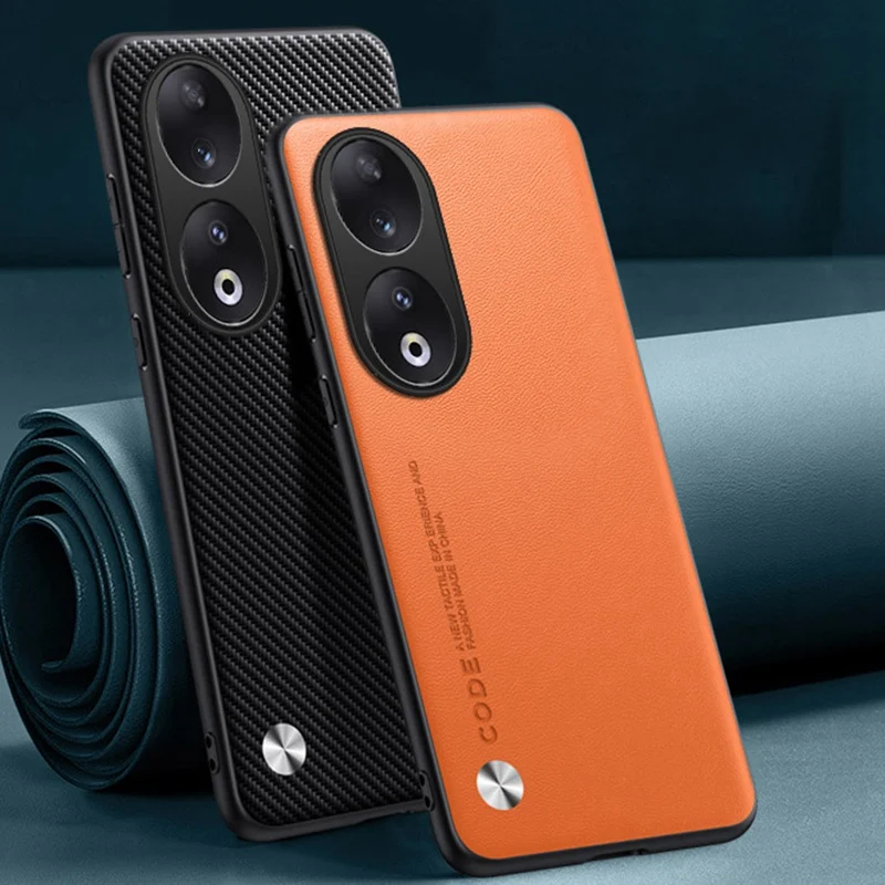 Premium PU Leather Matte Silicone Phone Case - Full Protection Back Cover