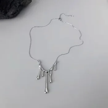 불규칙한 용암 드롭 펜던트 목걸이 참 디자인 금속 멋진 스타일 힙합 펑크 목걸이, 여성 파티 주얼리 선물 남성 여성용