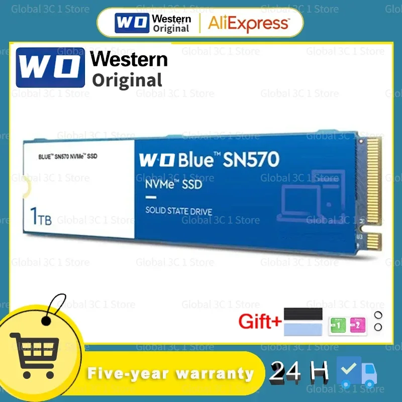 

Western Original Blue PS5 SSD SN570 2TB 1TB 500GB M2 SSD PCIe3.0*4 M.2 2280 Internal Solid State Drive For Desktop Laptop PS5