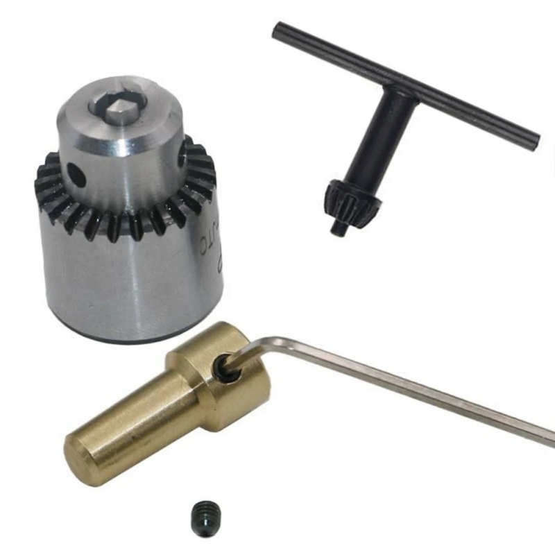 Electric Drill Grinding Mini Chuck Key JT0 4pcs set 0.3-4mm with 3.17mm Shaft 3 Jaws Adapter Kits Mandril Cartridge for Motor