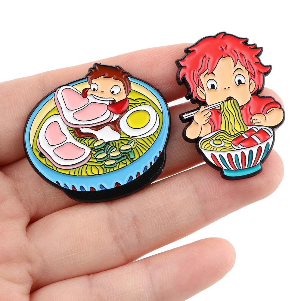Anime-Inspired Fire Badge Enamel Pin – Trendy Backpack & Lapel Accessory Gift